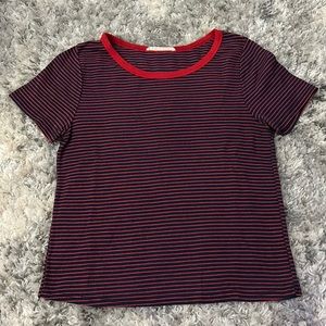 Red and Blue Striped Tee